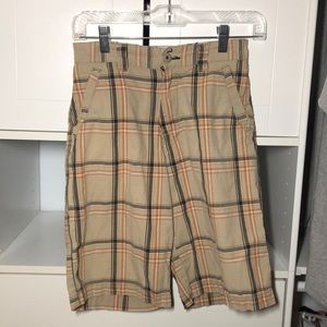 Khaki/black/orange union bay shorts